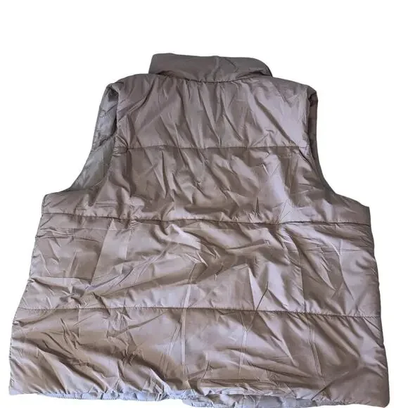 Beige Tan Puffer Vest Women's Size Large - Worn Once - Picture 5 of 5